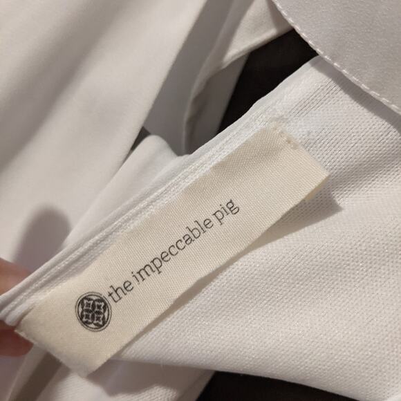 The Impeccable Pig Sleeveless White Mini Dress Cutout Flowy Size Small - Picture 3 of 4